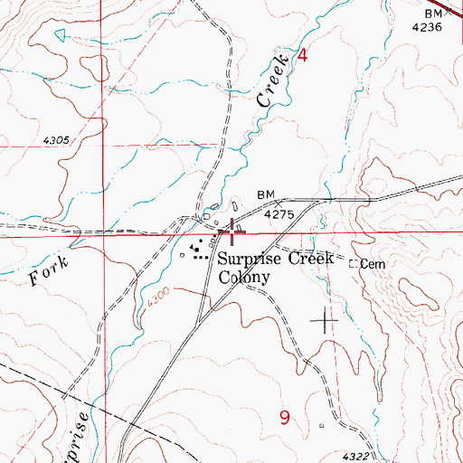 Topographic Map of 16N11E04CDDC01 Well, MT