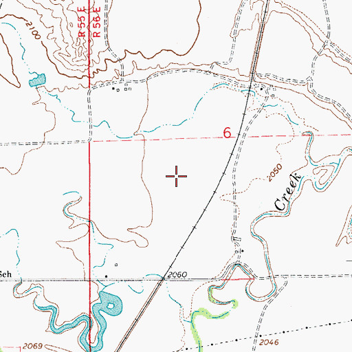 Topographic Map of 16N56E06CA__01 Well, MT