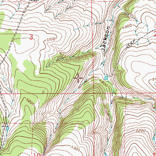 Topographic Map of 16N09E03DD__01 Spring, MT