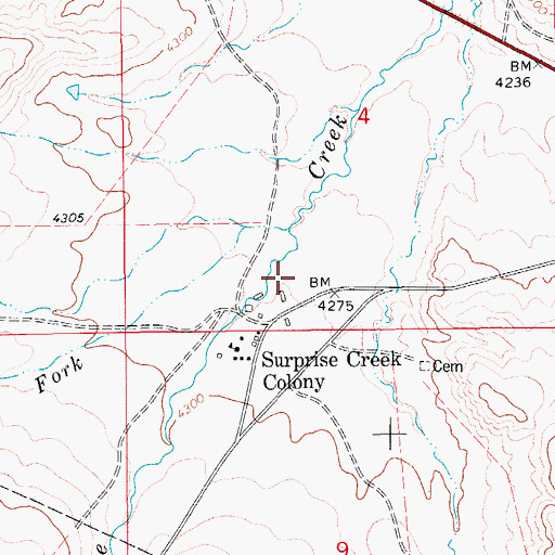 Topographic Map of 16N11E04CD__01 Well, MT
