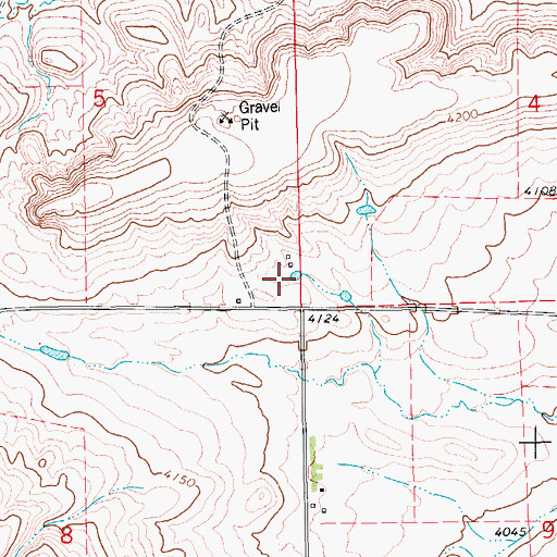 Topographic Map of 16N13E05DDD_01 Well, MT