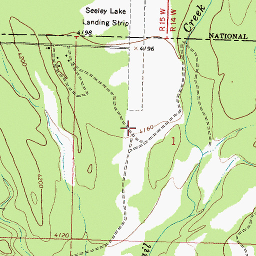 Topographic Map of 16N15W01BDCC01 Well, MT