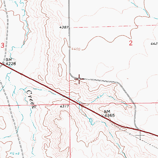 Topographic Map of 16N11E02CB__01 Well, MT