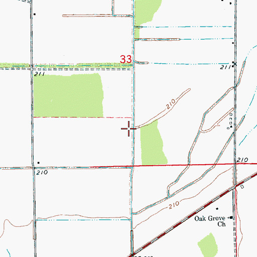 Topographic Map of Ditch Number 19, AR