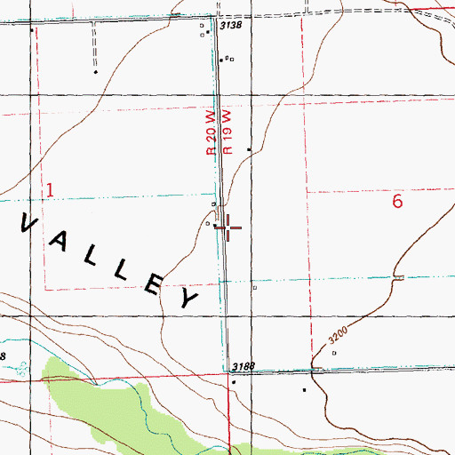 Topographic Map of 16N19W06CCBB01 Well, MT