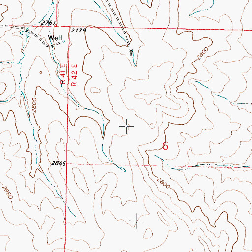 Topographic Map of 16N42E06B___01 Well, MT