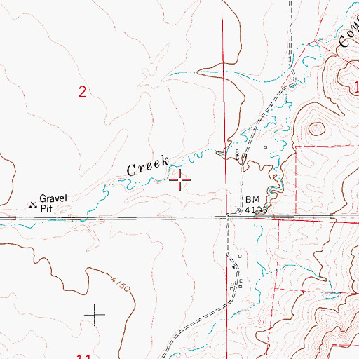 Topographic Map of 16N12E02DD__01 Spring, MT