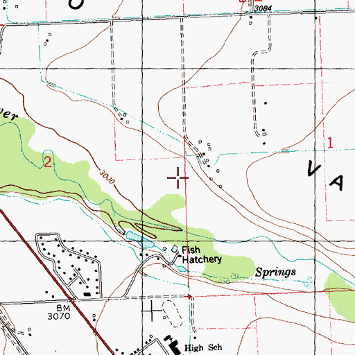 Topographic Map of 16N20W01CABA01 Well, MT