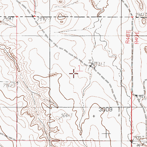 Topographic Map of 16N48E01ACC_01 Well, MT