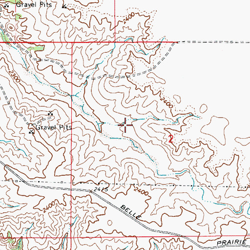 Topographic Map of 16N56E02BDCB01 Well, MT