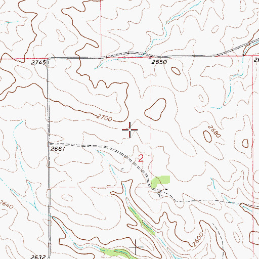 Topographic Map of 16N60E02BDDB01 Well, MT