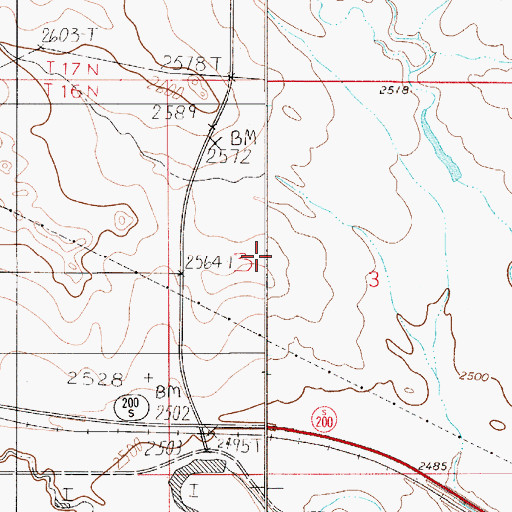 Topographic Map of 16N53E03CBD_01 Well, MT