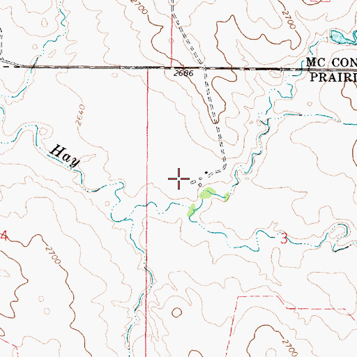 Topographic Map of 16N45E03BCDB01 Well, MT