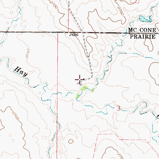 Topographic Map of 16N45E03BCAD01 Well, MT