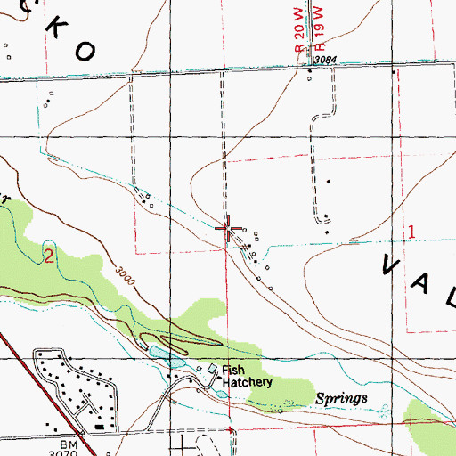 Topographic Map of 16N20W01BCC_01 Well, MT