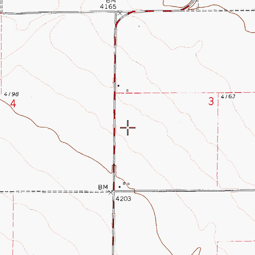 Topographic Map of 16N12E03BC__01 Well, MT