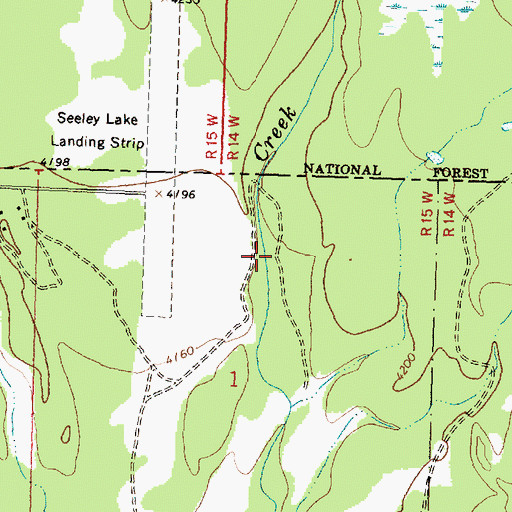 Topographic Map of 16N15W01ABCD01 Well, MT