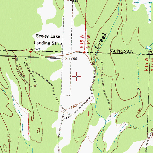 Topographic Map of 16N15W01BADB01 Well, MT