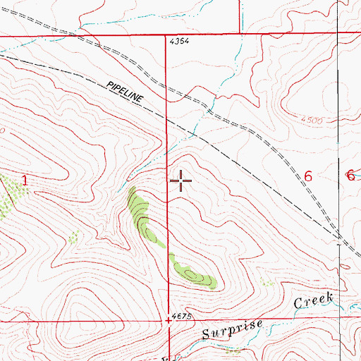 Topographic Map of 16N11E06BC__01 Spring, MT