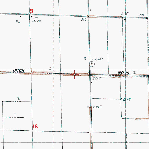 Topographic Map of Ditch Number 19, AR