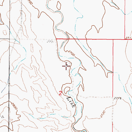 Topographic Map of 16N46E02ACBA01 Well, MT