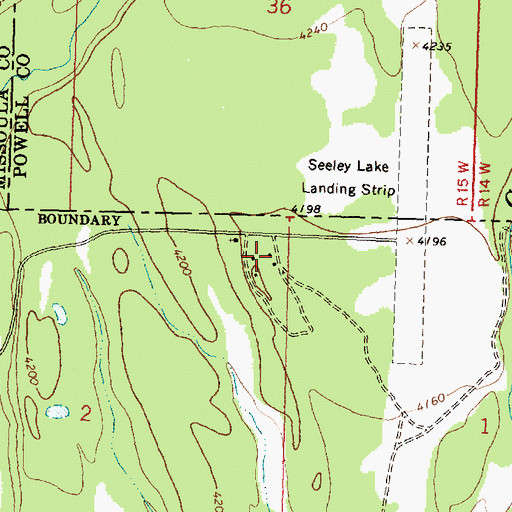 Topographic Map of 16N15W02AAAD01 Well, MT