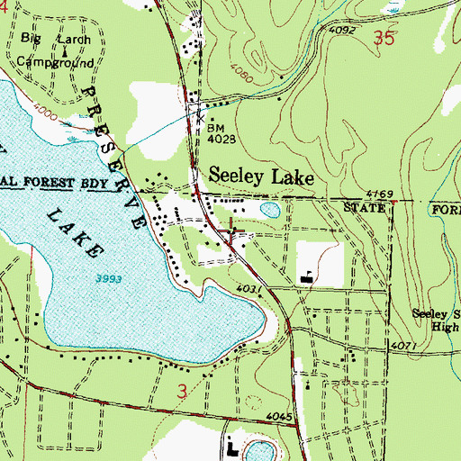 Topographic Map of 16N15W03ABBD01 Well, MT