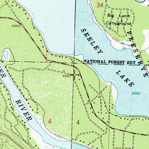 Topographic Map of 16N15W04ABAD01 Well, MT