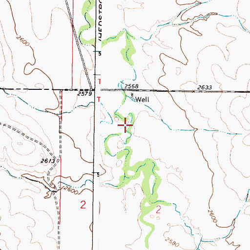 Topographic Map of 16N44E02BABB01 Well, MT