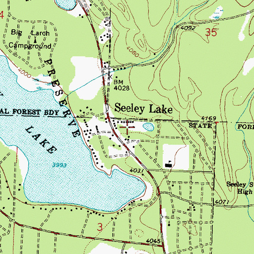 Topographic Map of 16N15W03ABBA01 Well, MT
