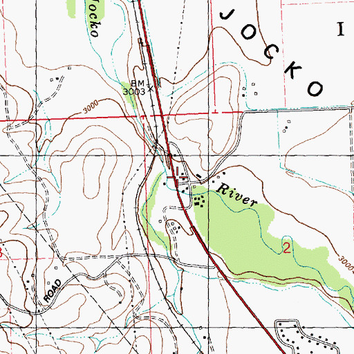 Topographic Map of 16N20W02BBDD01 Well, MT