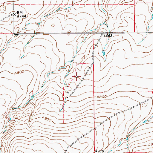 Topographic Map of 16N09E01AD__02 Well, MT