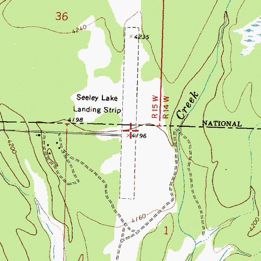 Topographic Map of 16N15W01BABA01 Well, MT