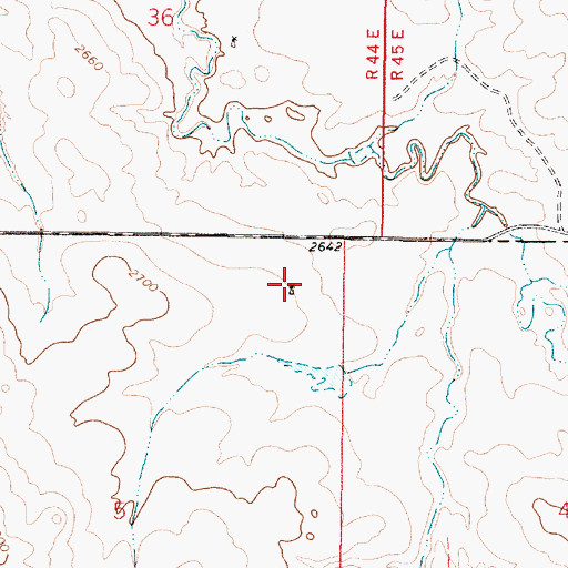 Topographic Map of 16N45E05AAAC01 Well, MT