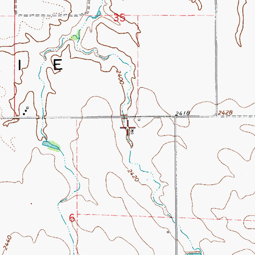 Topographic Map of 16N56E06AABC01 Well, MT