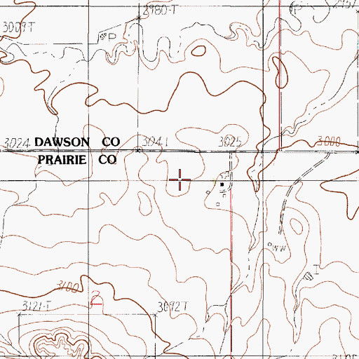 Topographic Map of 16N50E02AACD01 Well, MT