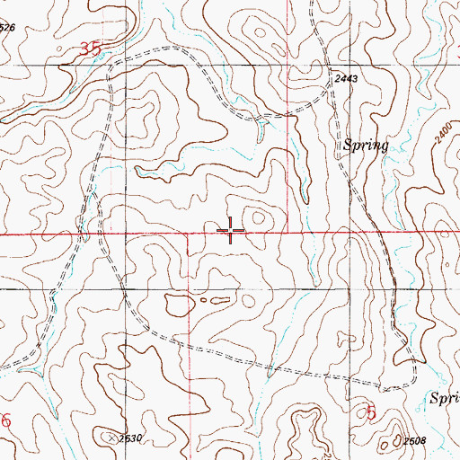 Topographic Map of 17N58E35DDD_01 Well, MT