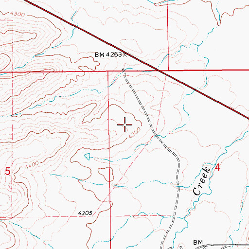 Topographic Map of 16N11E04BB__01 Spring, MT