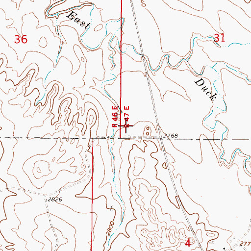 Topographic Map of 17N47E31CCCA01 Well, MT