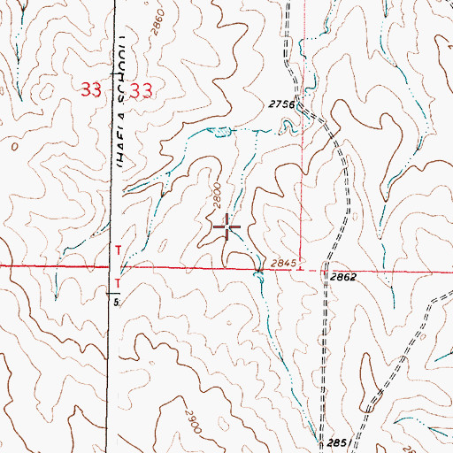 Topographic Map of 17N41E33D___01 Well, MT