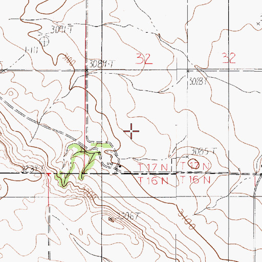 Topographic Map of 17N50E32CCD_01 Well, MT