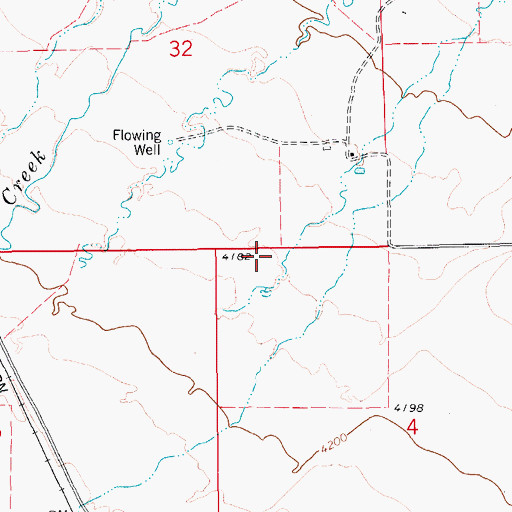 Topographic Map of 16N12E04BB__01 Spring, MT