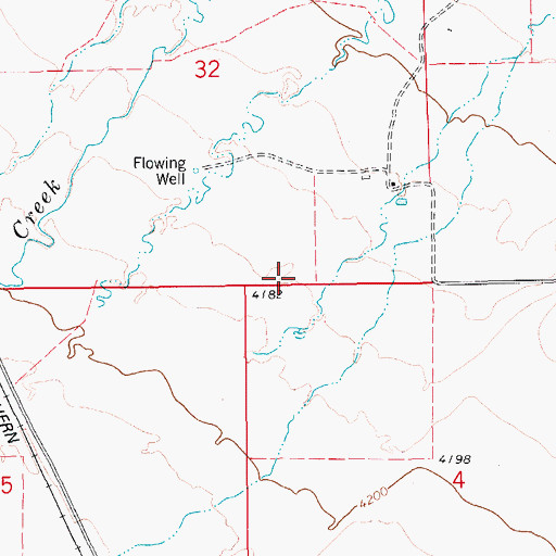 Topographic Map of 17N12E32DD__01 Well, MT