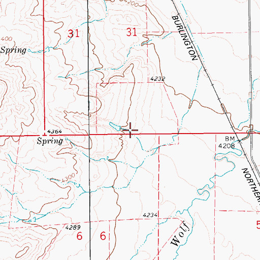 Topographic Map of 17N12E31DC__01 Well, MT