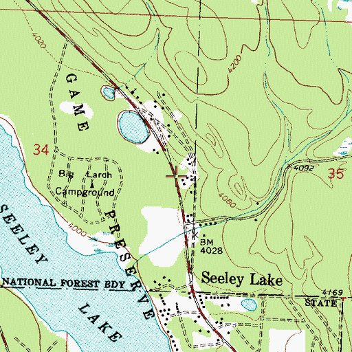 Topographic Map of 17N15W34DAAD01 Well, MT