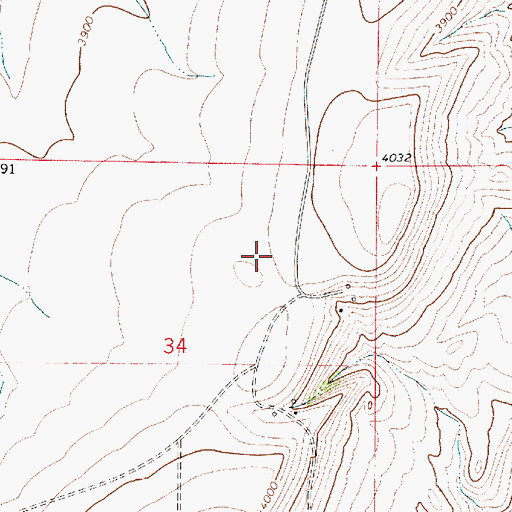 Topographic Map of 17N02E34A___01 Well, MT