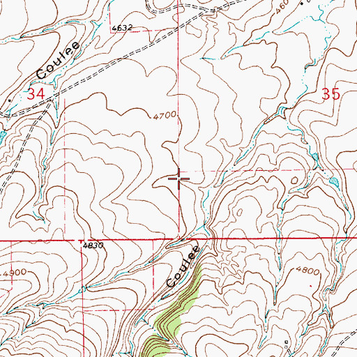 Topographic Map of 17N09E35CC__01 Spring, MT