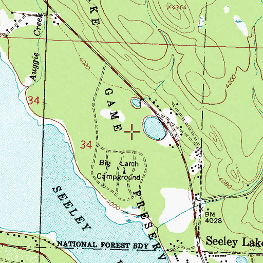 Topographic Map of 17N15W34ACDC01 Well, MT