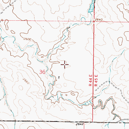 Topographic Map of 17N44E36ACDD01 Well, MT