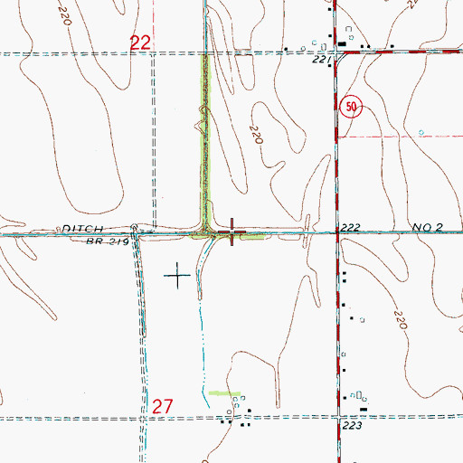Topographic Map of Ditch Number 2, AR